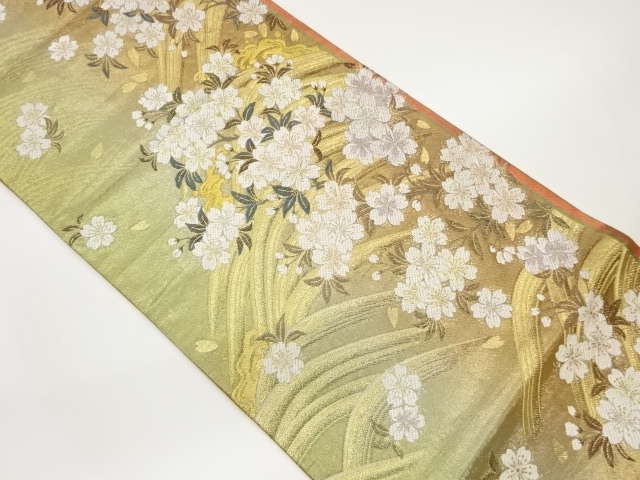 JAPANESE FUKURO OBI / WOVEN SAKURA